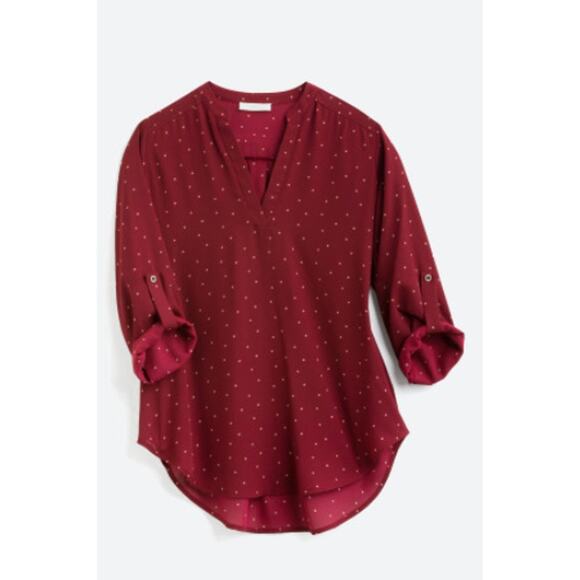 LUSH Warren Split Neck Polka Dot 3/4 Sleeve Blouse | S - Picture 1 of 7